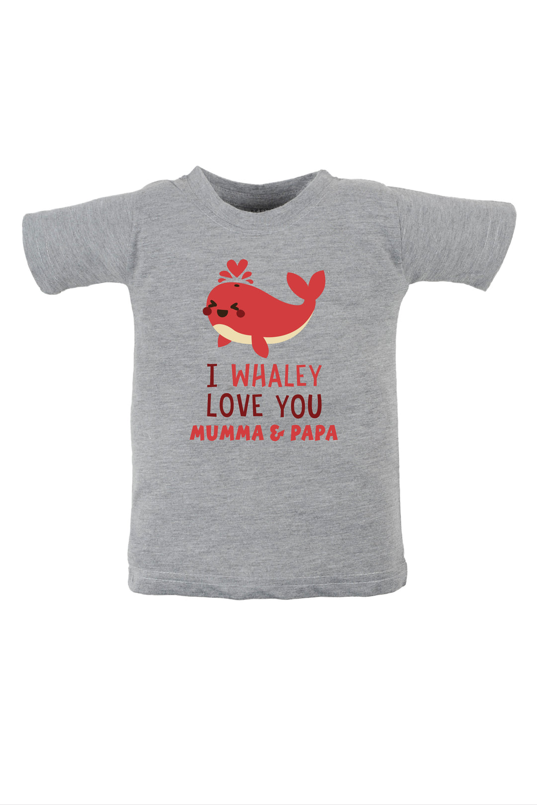 I Whaley Love You Mumma & Papa Kids T Shirt