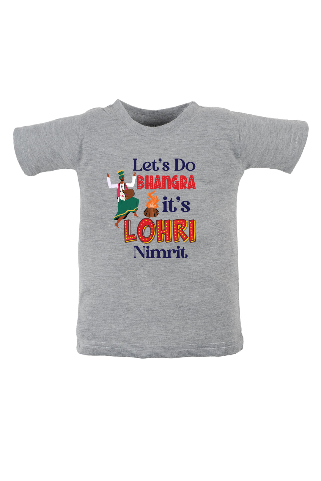 Let's Do Bhangra It's Lohri Kids T Shirt w/ Custom Name