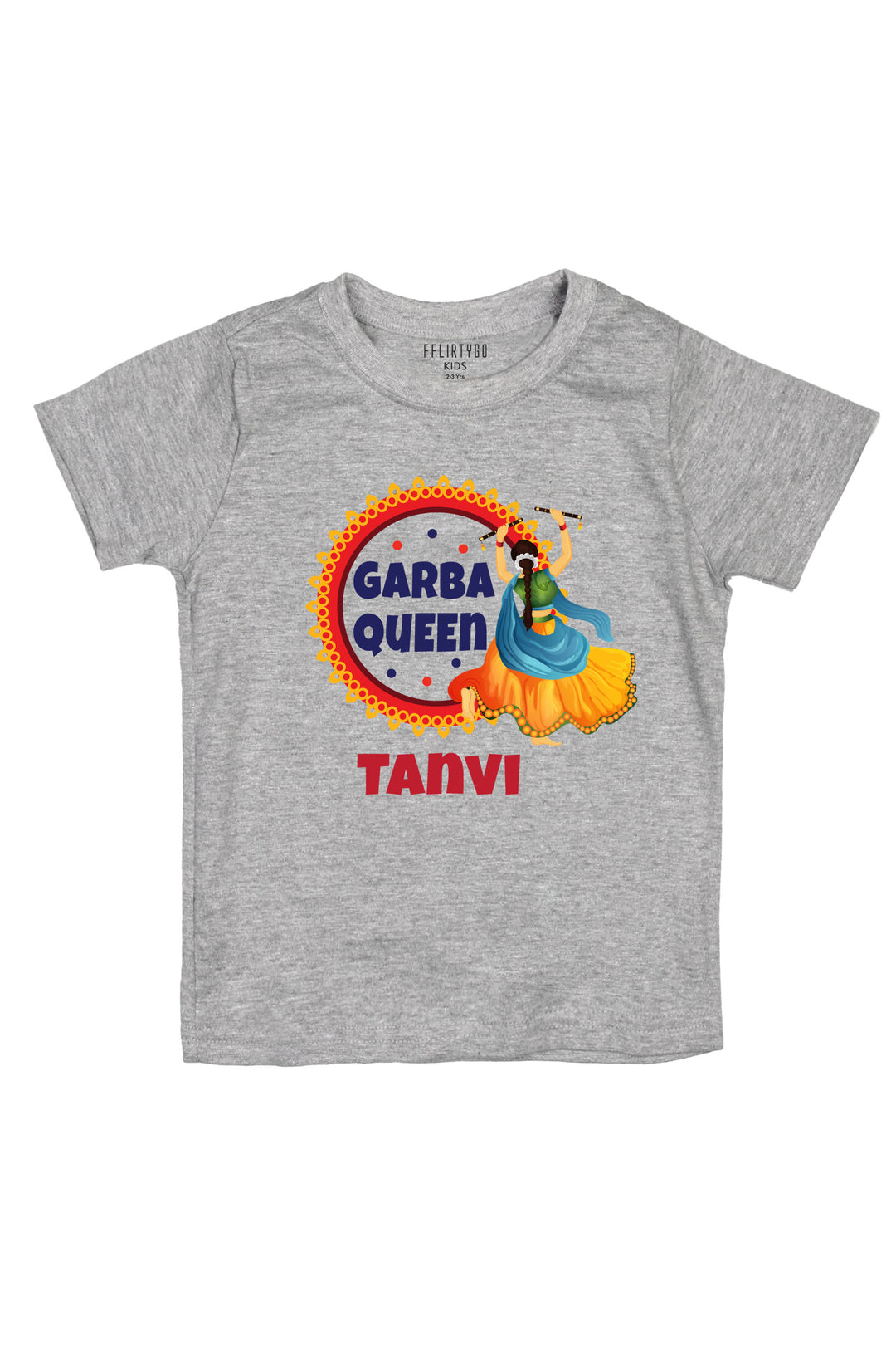 Garba Queen Kids T Shirt w/ Custom Name