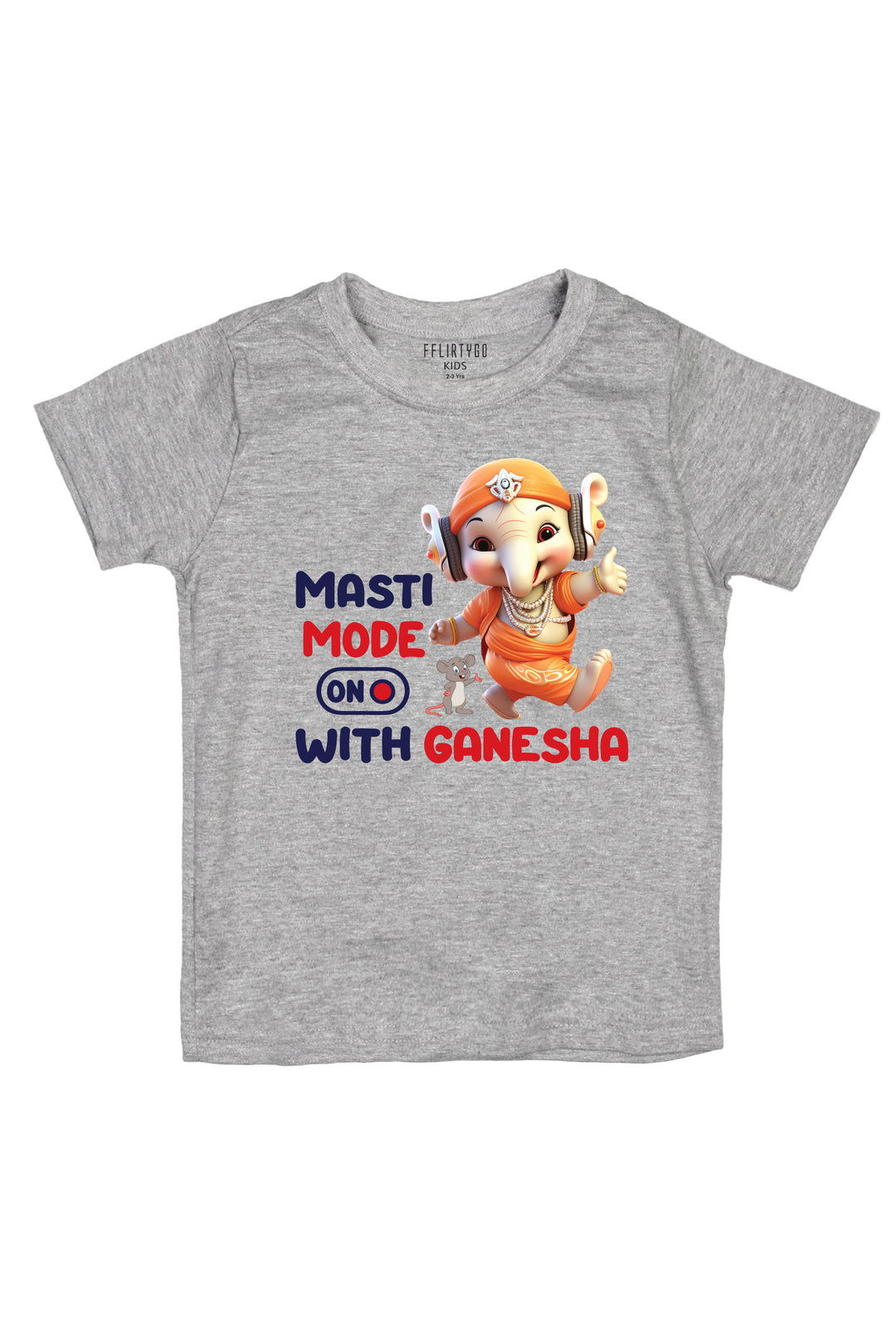 Masti Mode On With Ganesha Kids T Shirt