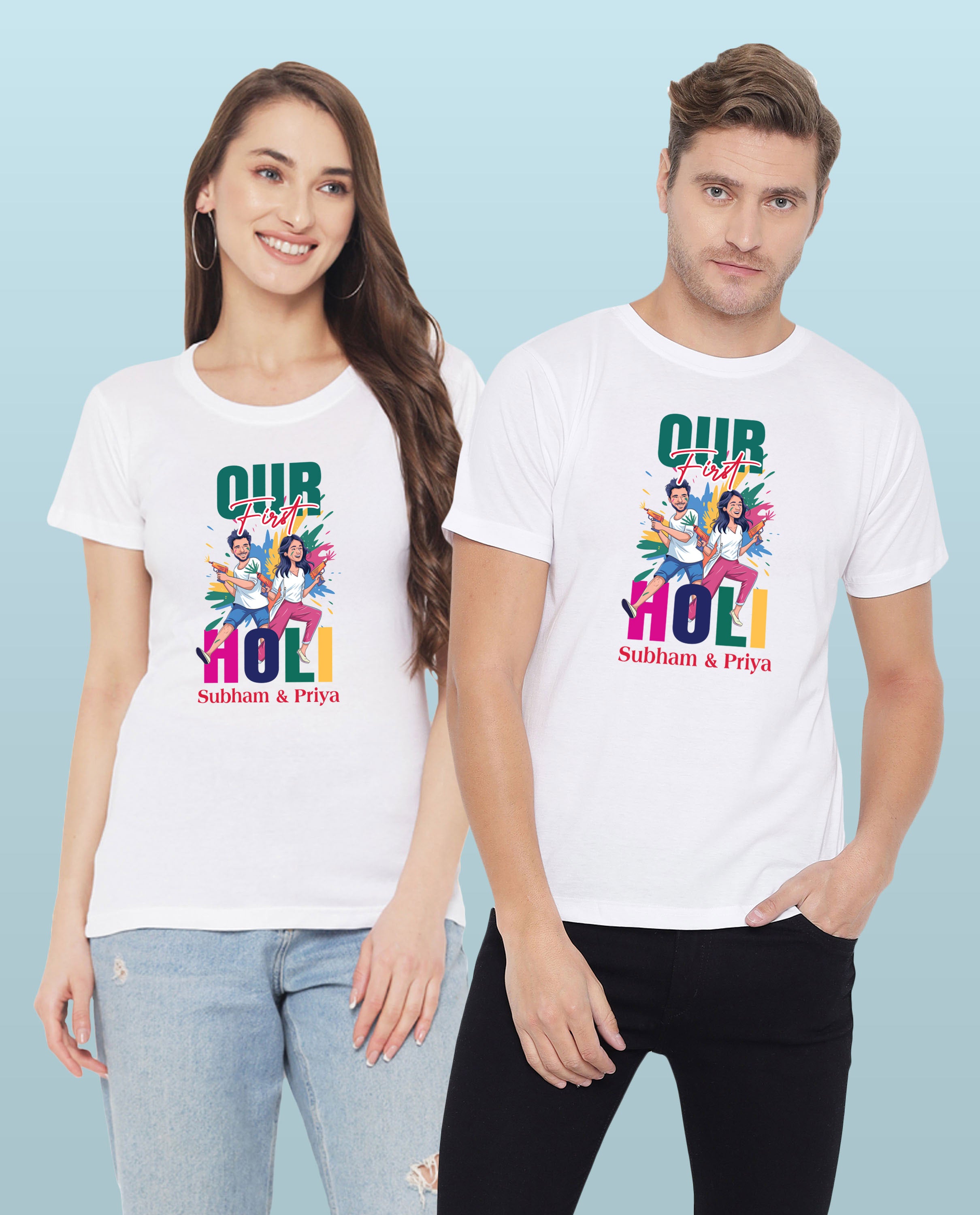 Our First Holi w/ Custom Names