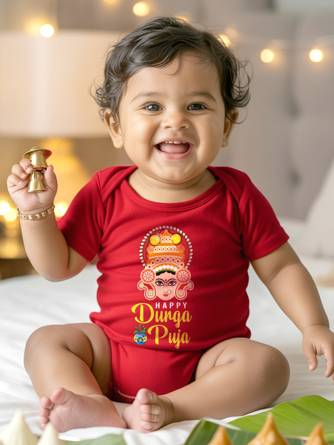 Happy Durga Puja Baby Romper | Onesies