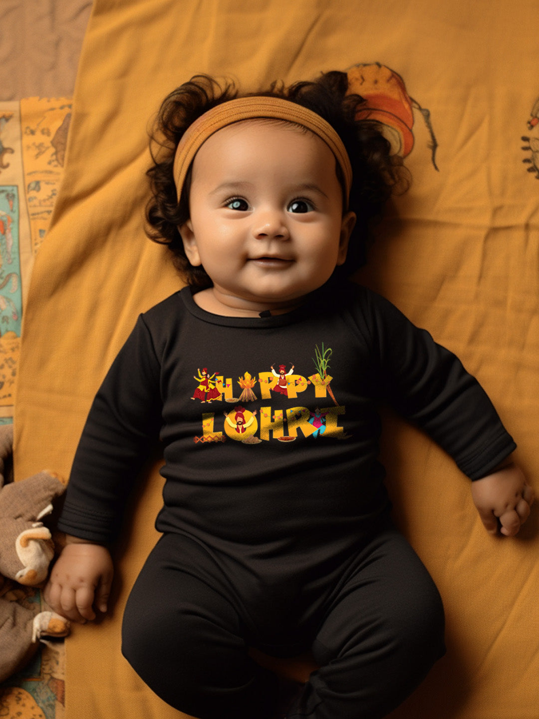 Happy Lohri (Bhangra) Baby Romper | Onesies