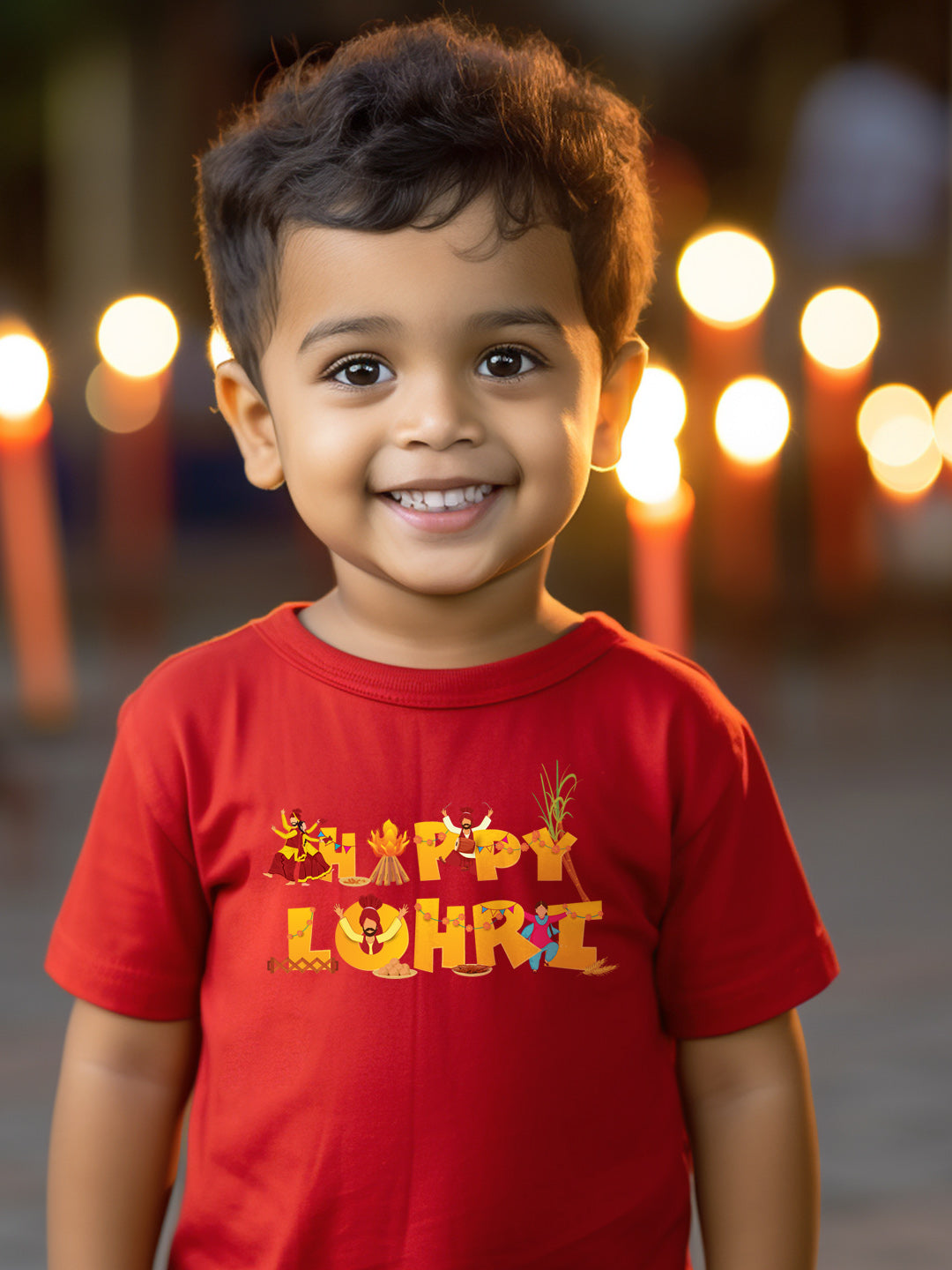 Happy Lohri (Bhangra) Kids T Shirt