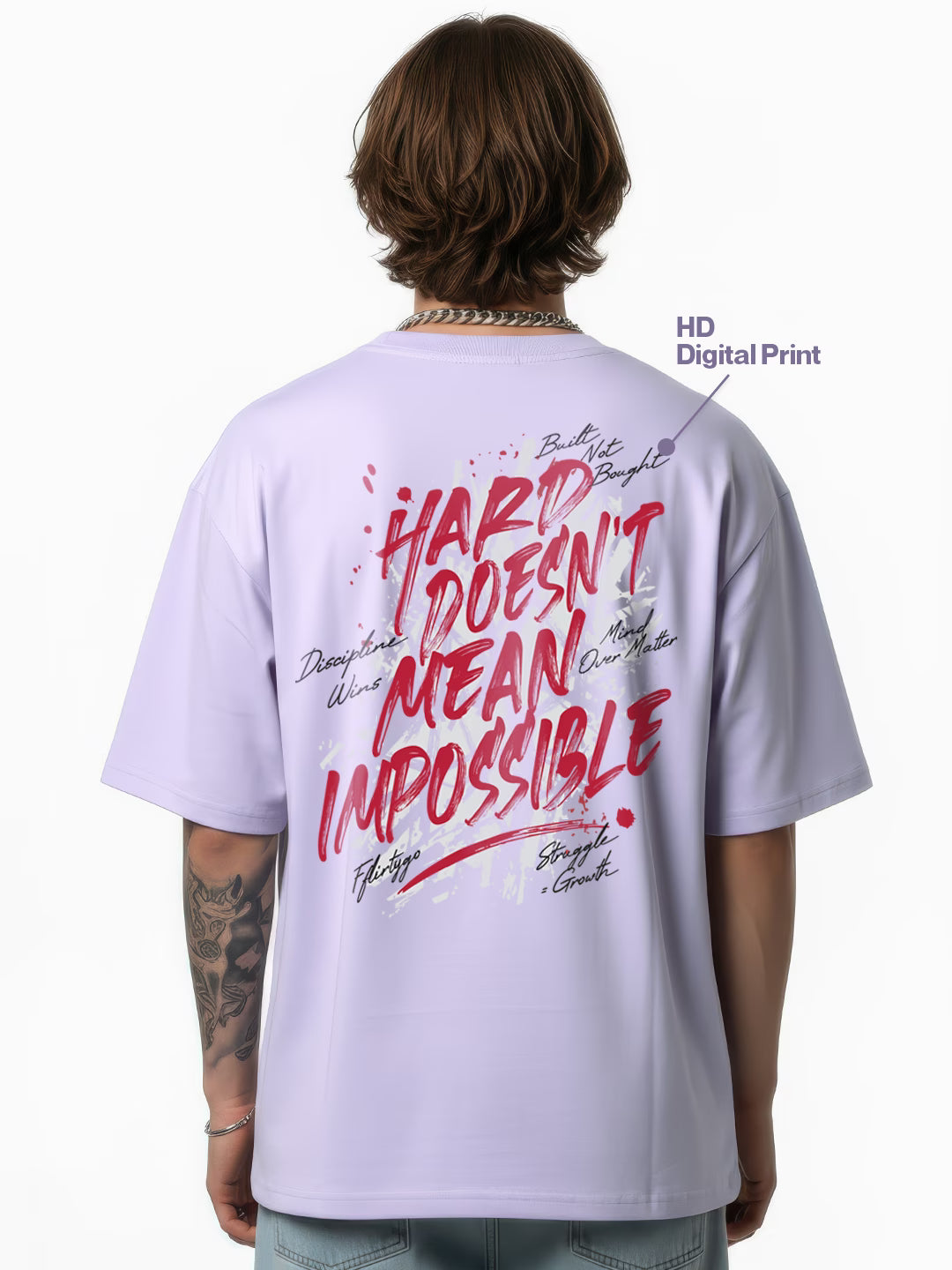 Hard Doesn't Mean Impossible Men's Oversized T-Shirt