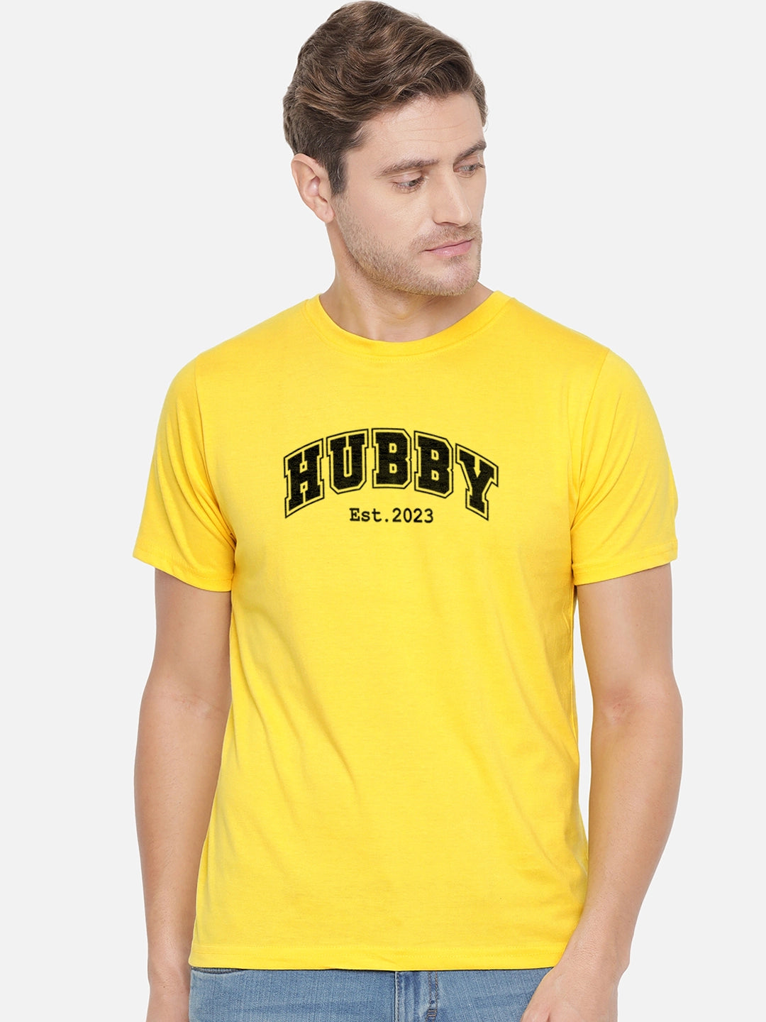 Hubby - Wifey || Yellow w/ Custom Date