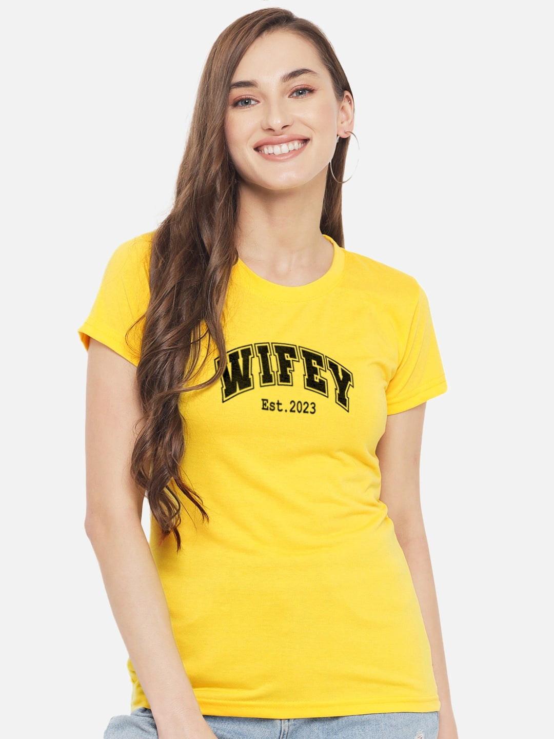 Hubby - Wifey || Yellow w/ Custom Date