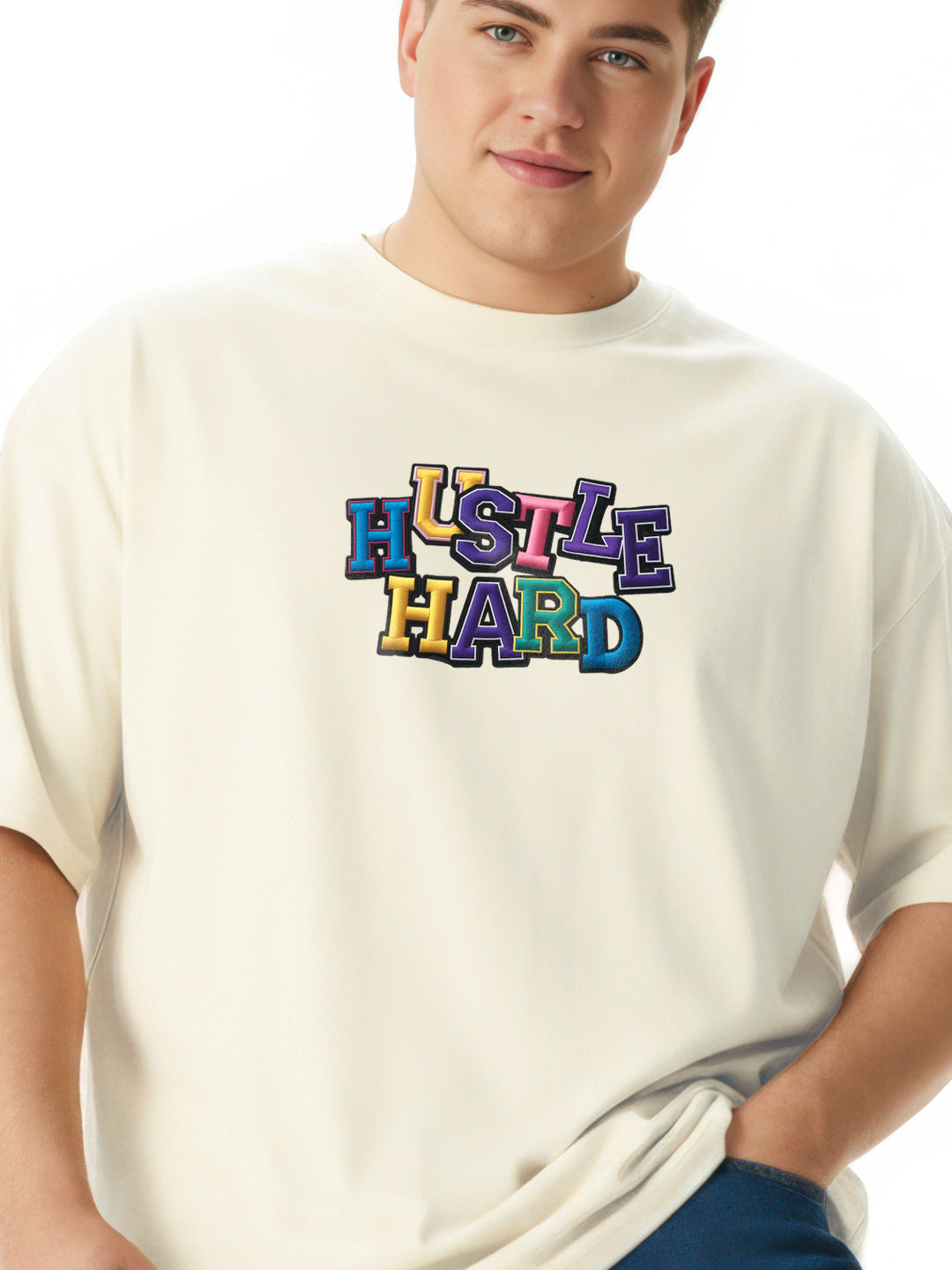 Hustle Hard $$$ Mens Oversized T-Shirt