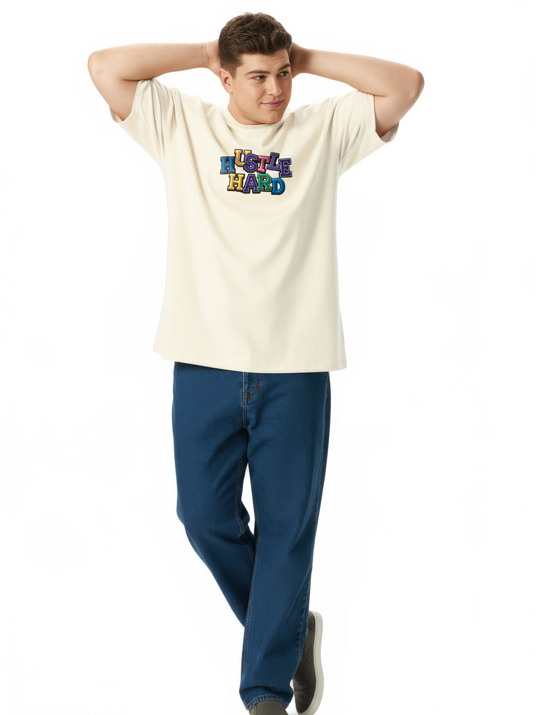 Hustle Hard $$$ Mens Oversized T-Shirt