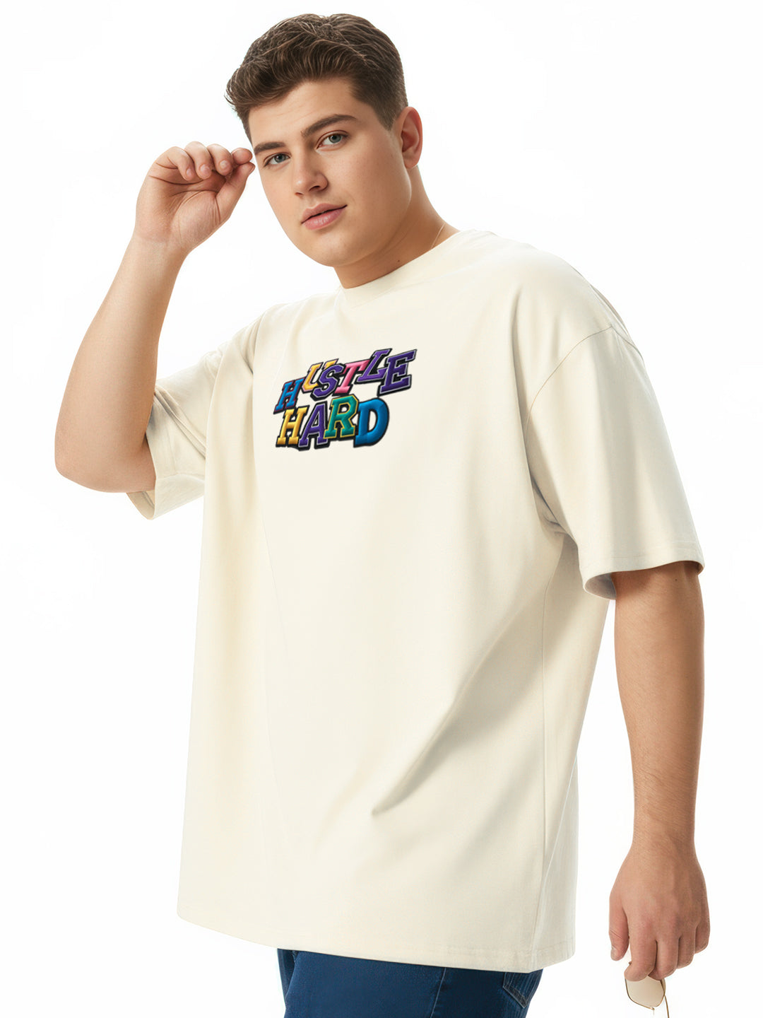 Hustle Hard $$$ Mens Oversized T-Shirt