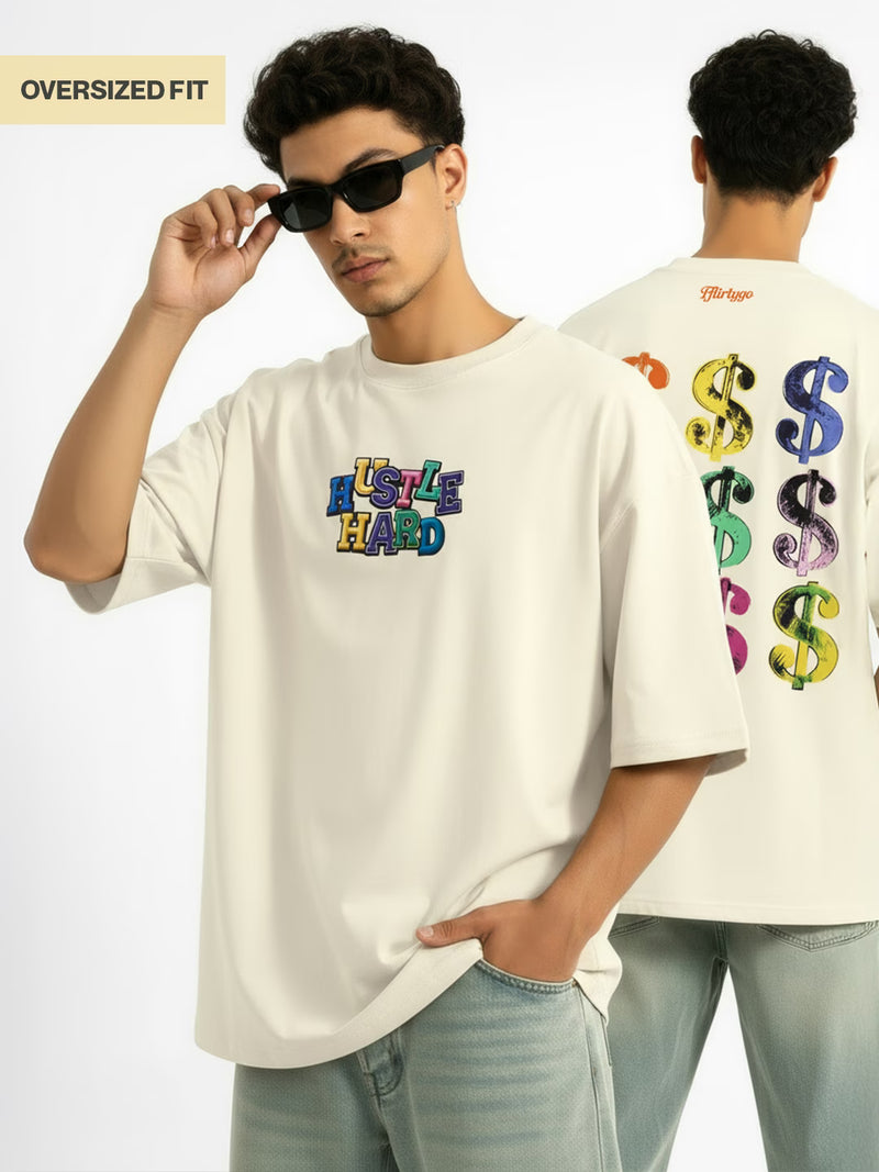 Hustle Hard $$$ Men's Oversized T-Shirt