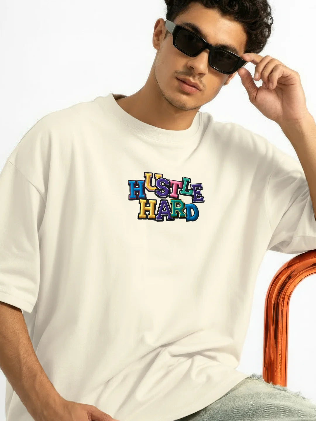 Hustle Hard $$$ Mens Oversized T-Shirt