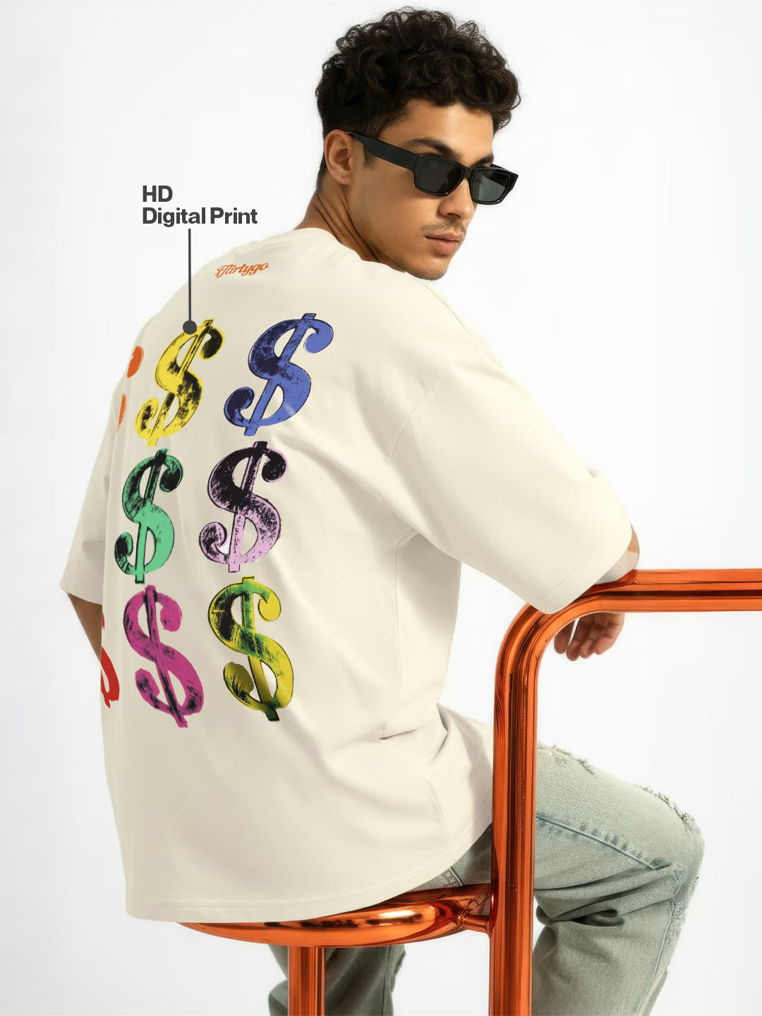 Hustle Hard $$$ Men's Oversized T-Shirt
