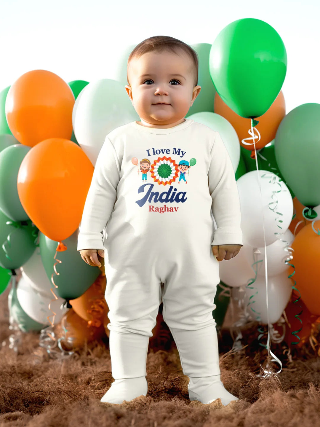 I Love My India Baby Romper | Onesies w/Custom Name