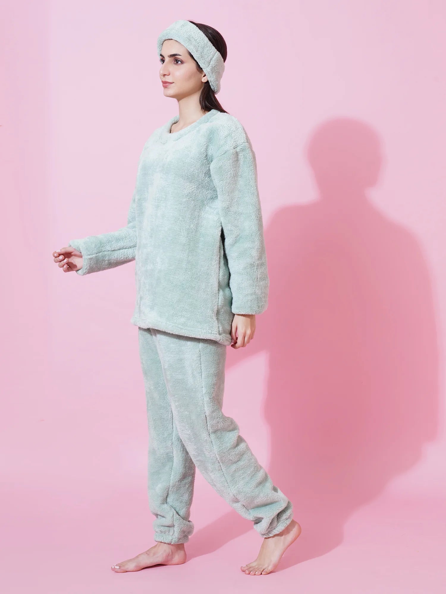 Ice Green Teddy Winter-Wear Set