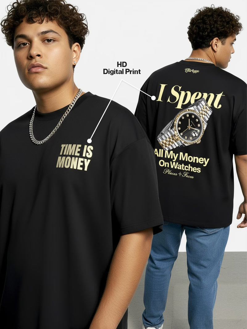 I Spent All My Money On Watches Men's Oversized T-Shirt
