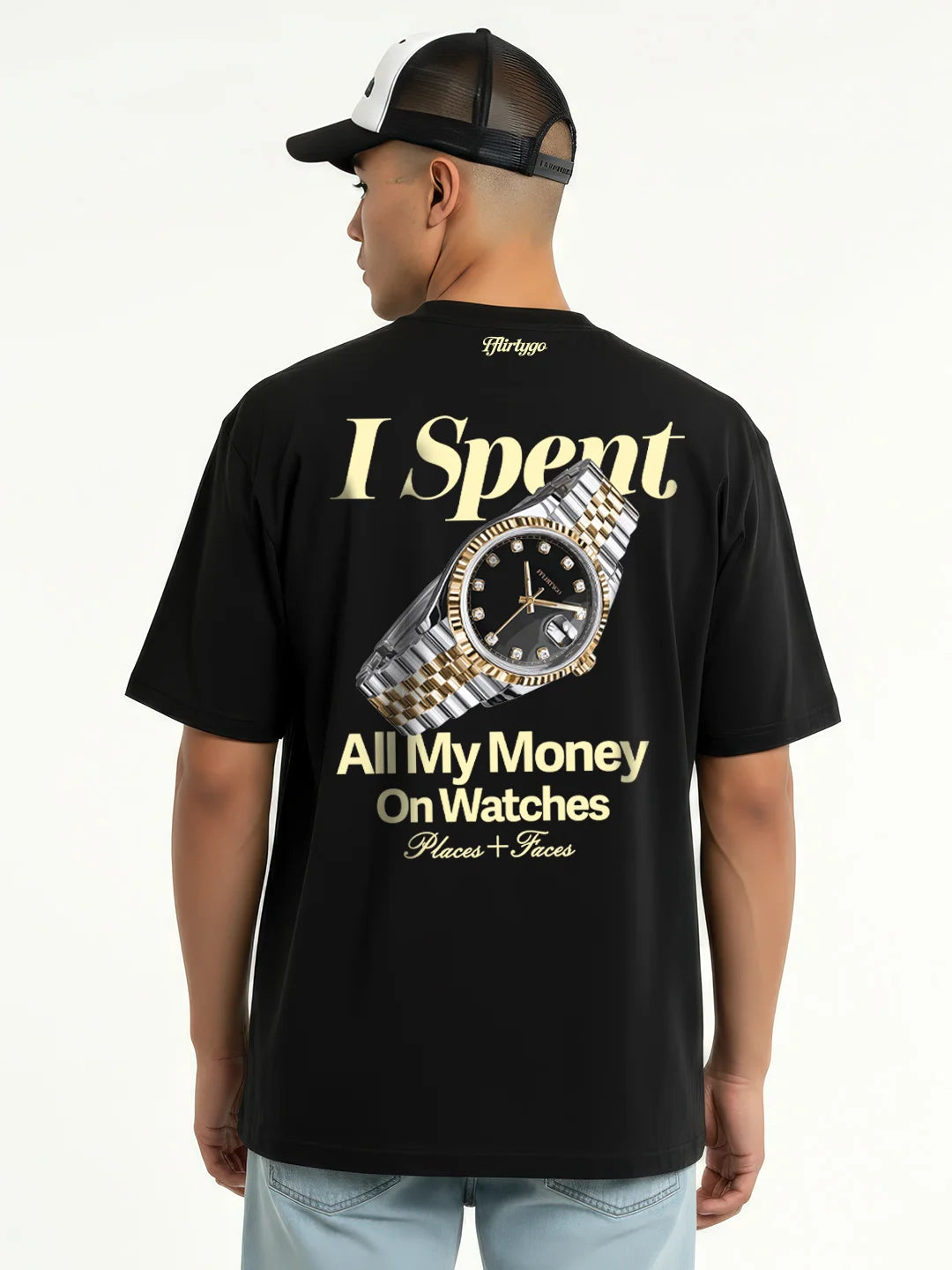 I Spent All My Money On Watches Mens Oversized T-Shirt