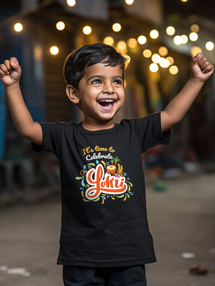 It's Time To Celebrate Lohri Kids T Shirt