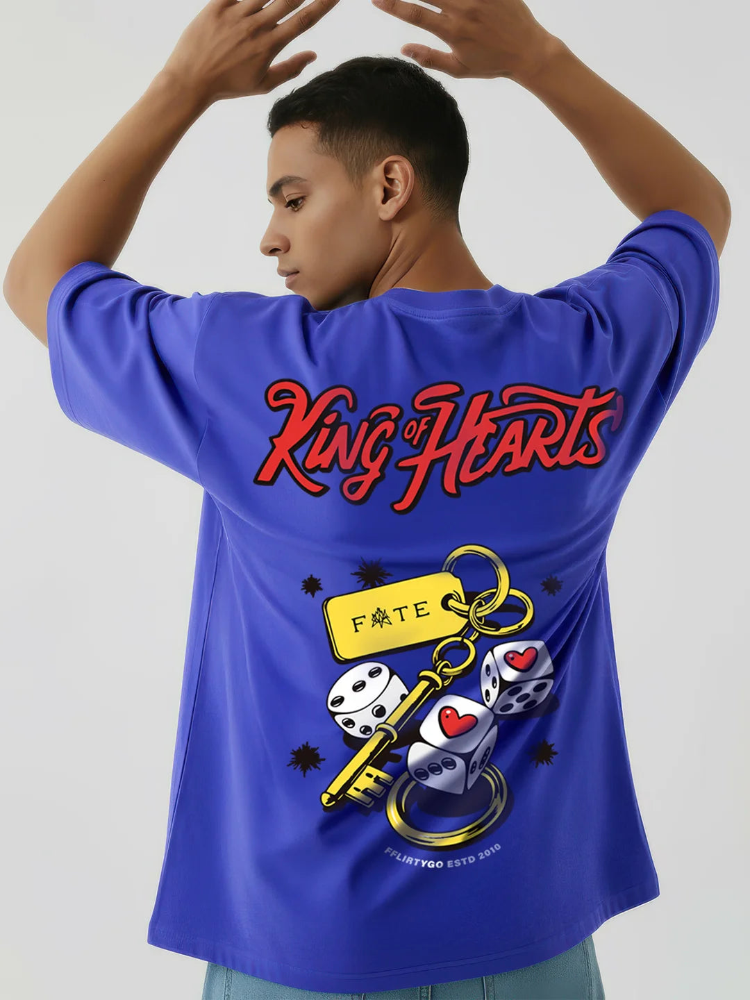 King Of Hearts Mens Oversized T-Shirt