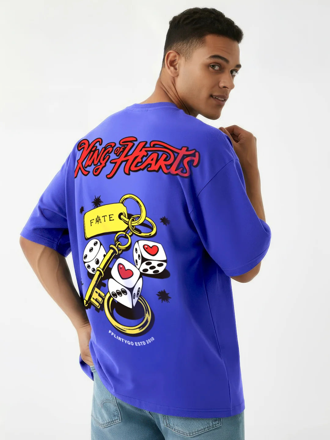 King Of Hearts Mens Oversized T-Shirt