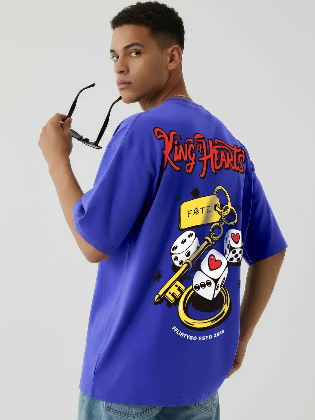 King Of Hearts Mens Oversized T-Shirt