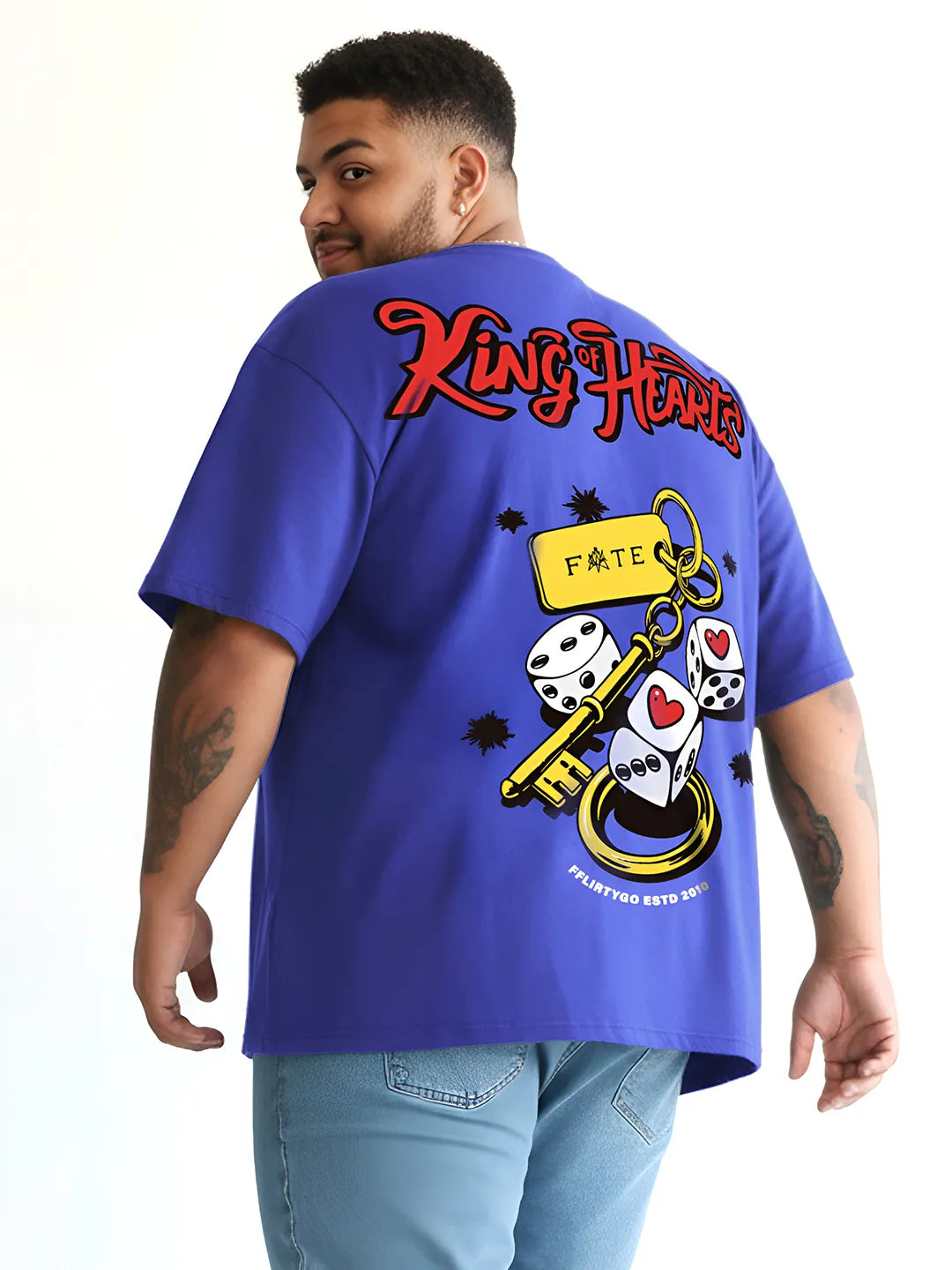 King Of Hearts Mens Oversized T-Shirt