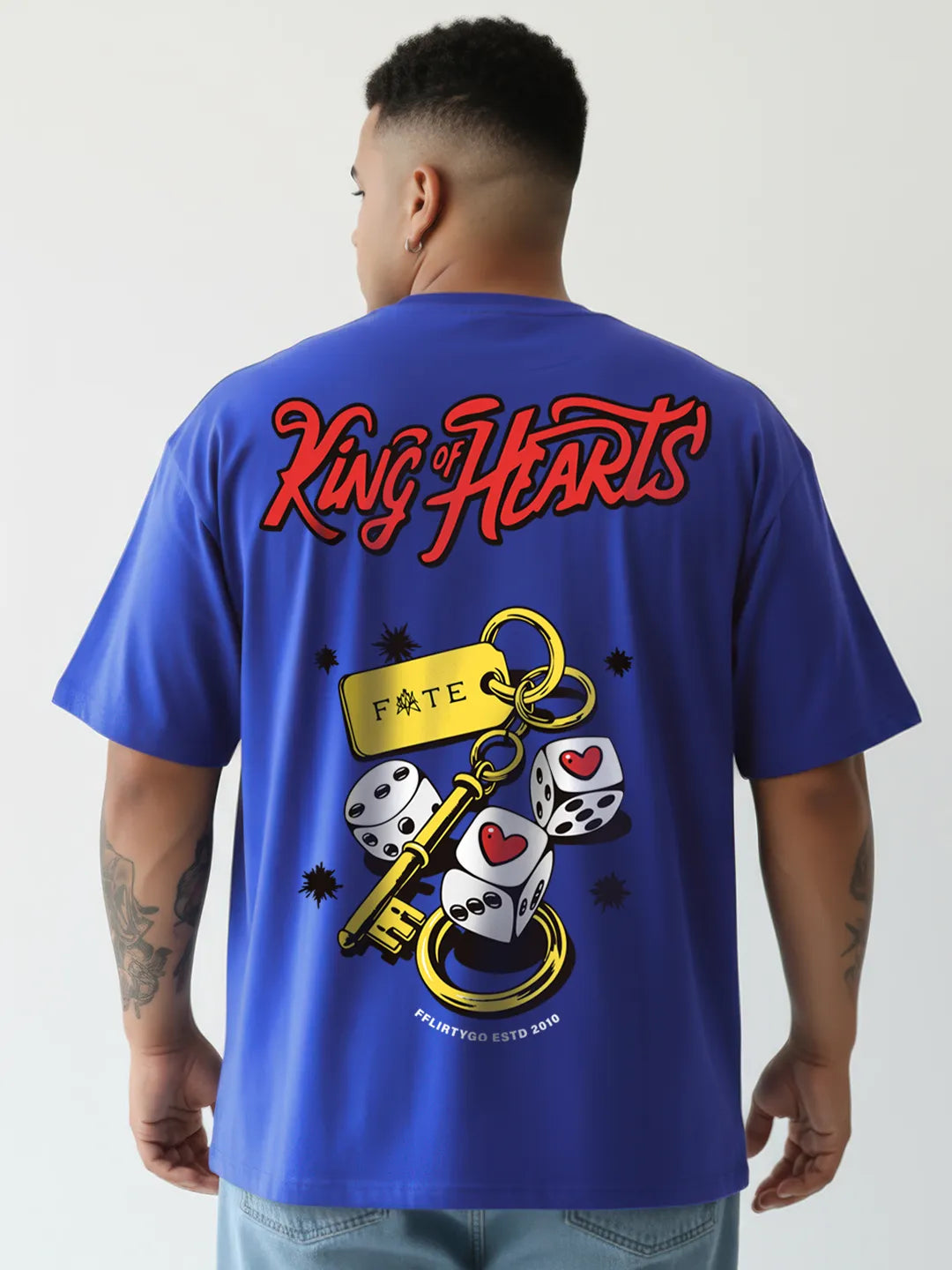 King Of Hearts Mens Oversized T-Shirt