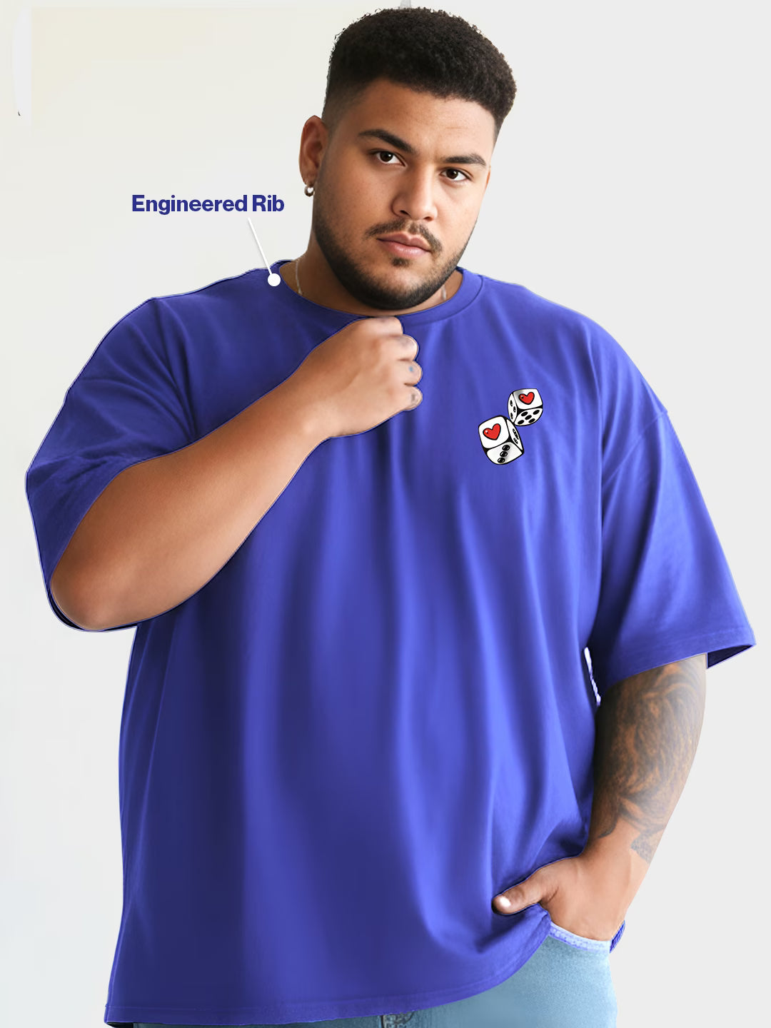King Of Hearts Men's Oversized T-Shirt