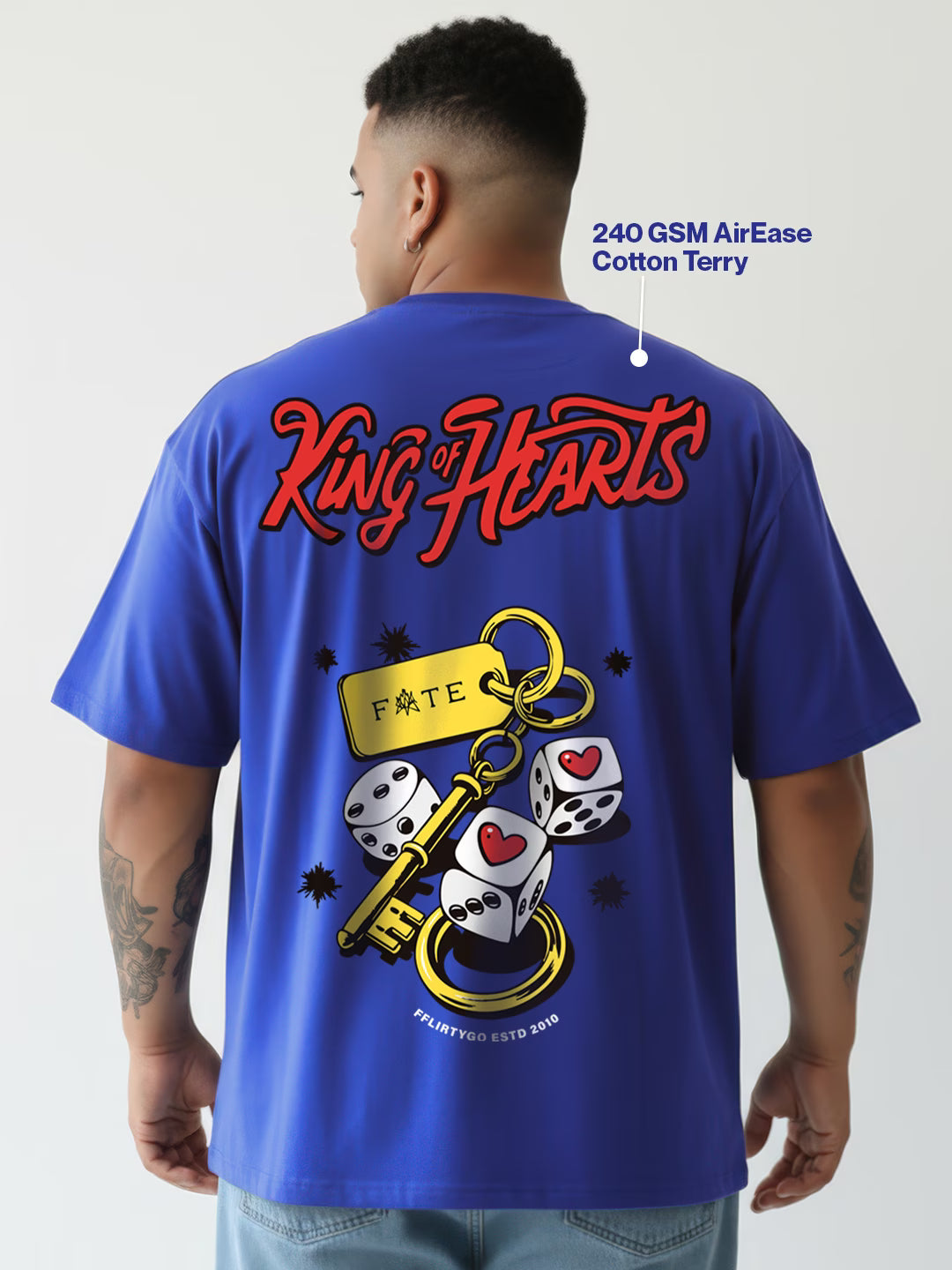 King Of Hearts Men's Oversized T-Shirt