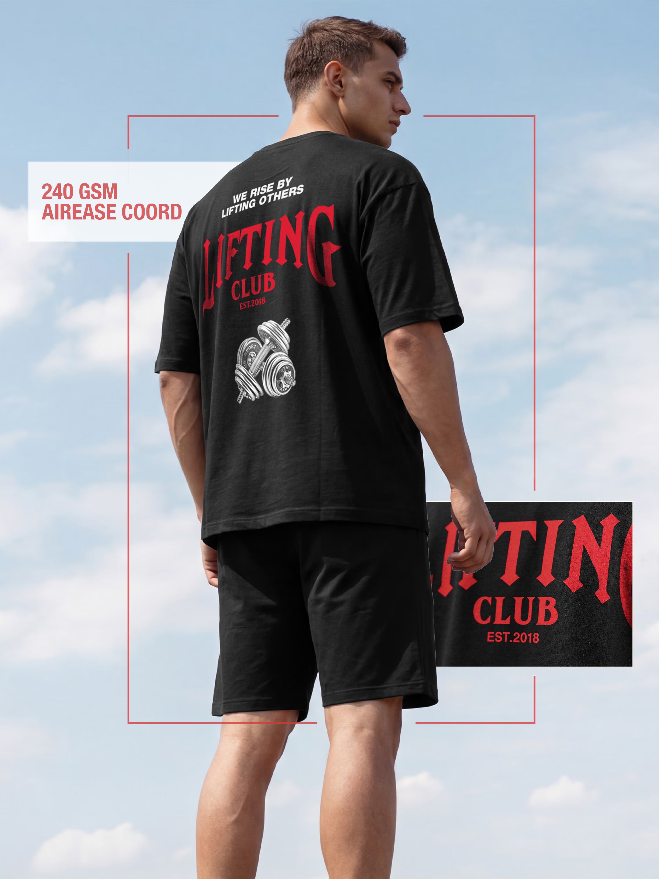 Lifting Club Cotton Men's 240 GSM AirEase Summer Coords