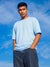 Sky Blue Men's Oversized T-Shirt