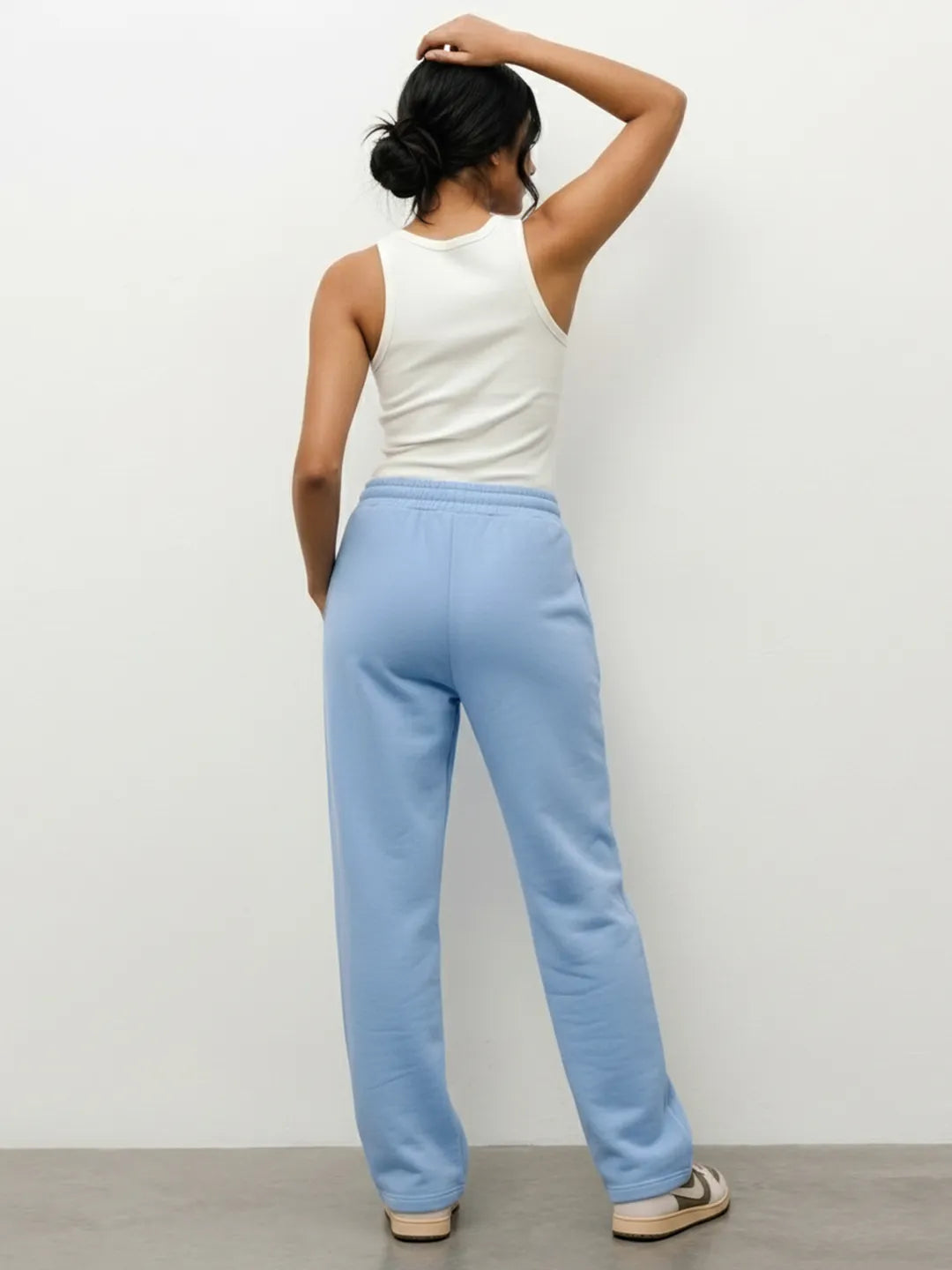 Light Blue Straight-Fit Joggers