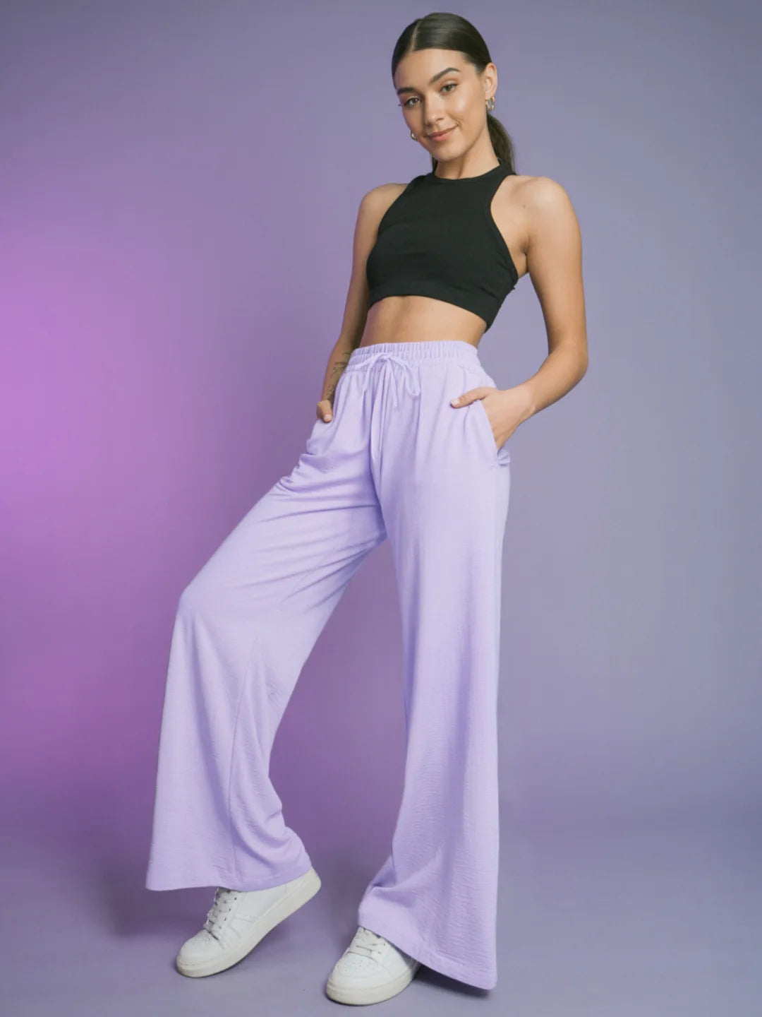 Lavender Dream Flared PJ Pants