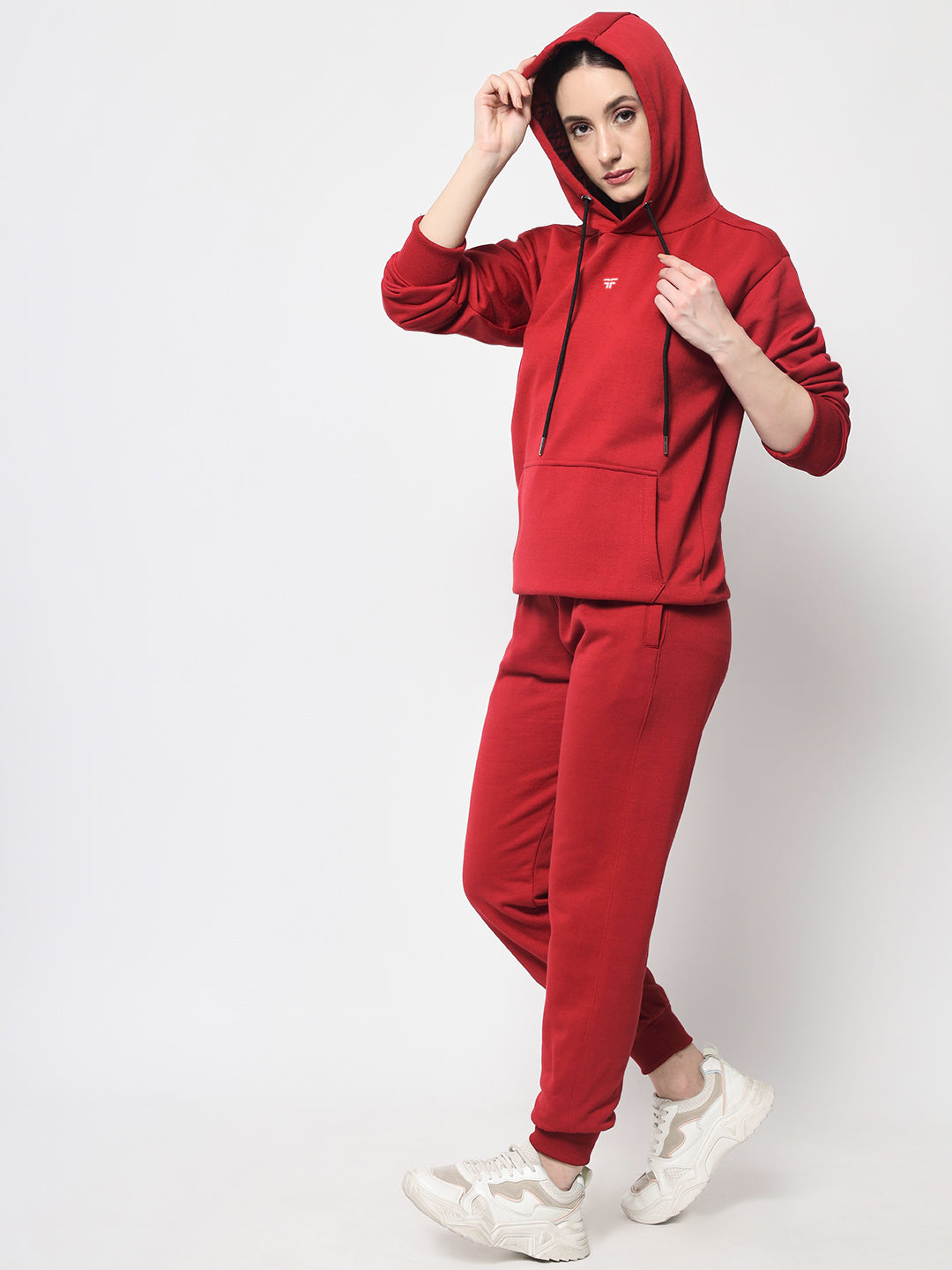 Red Thermal Co-ord Set (Hoodie and Jogger Combo)