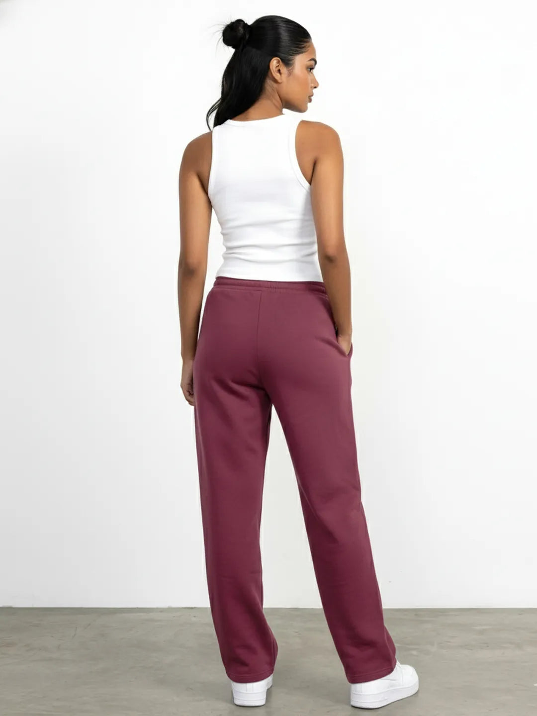Marron Straight-Fit Joggers