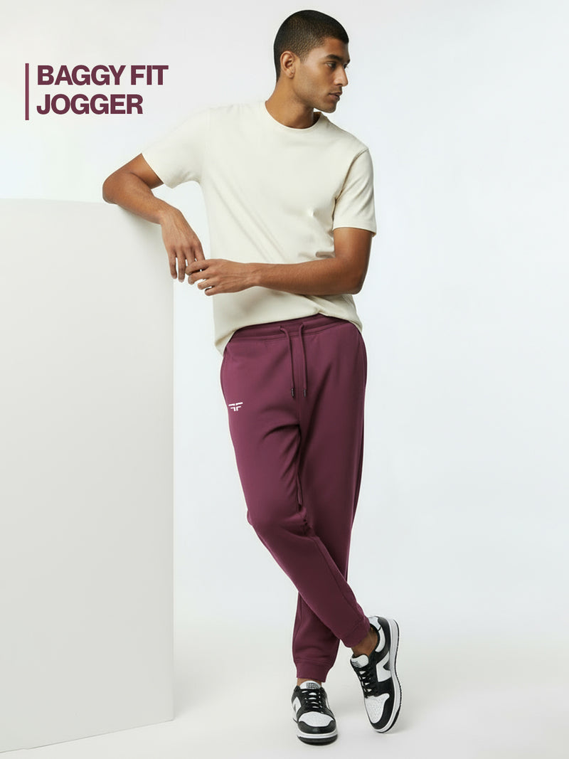 Maroon Baggy Joggers