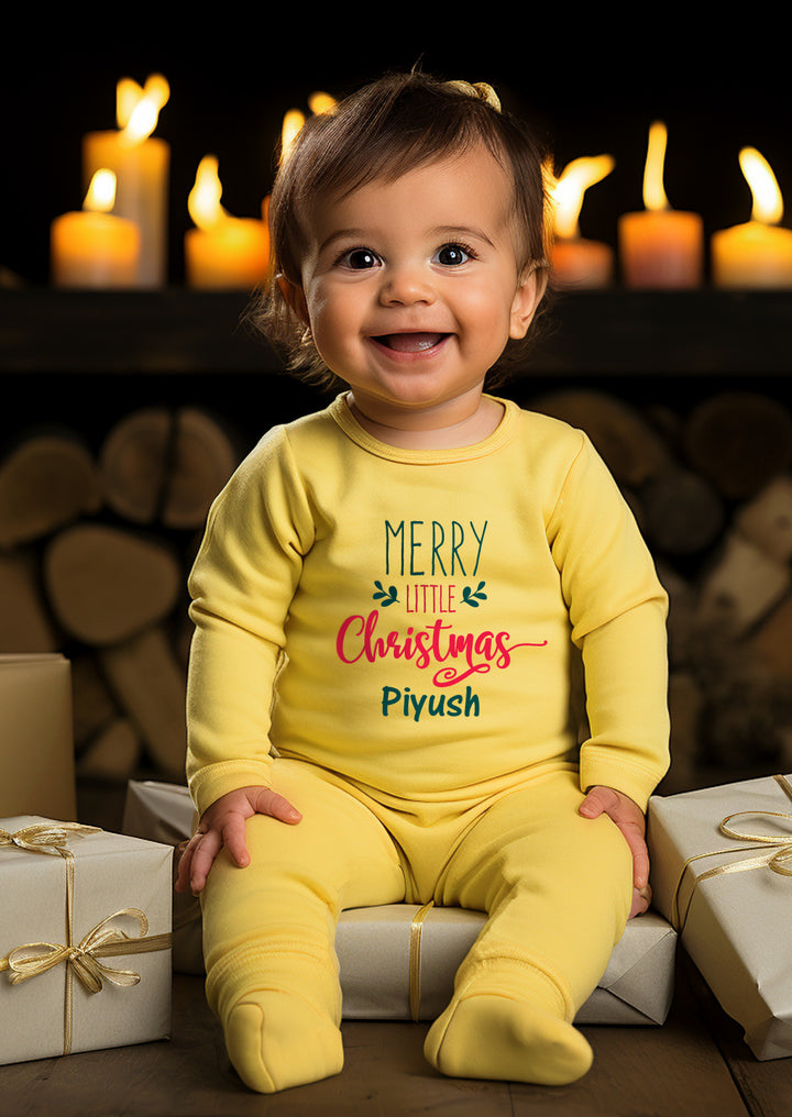 Merry Little Christmas Baby Romper | Onesies w/ Custom Name