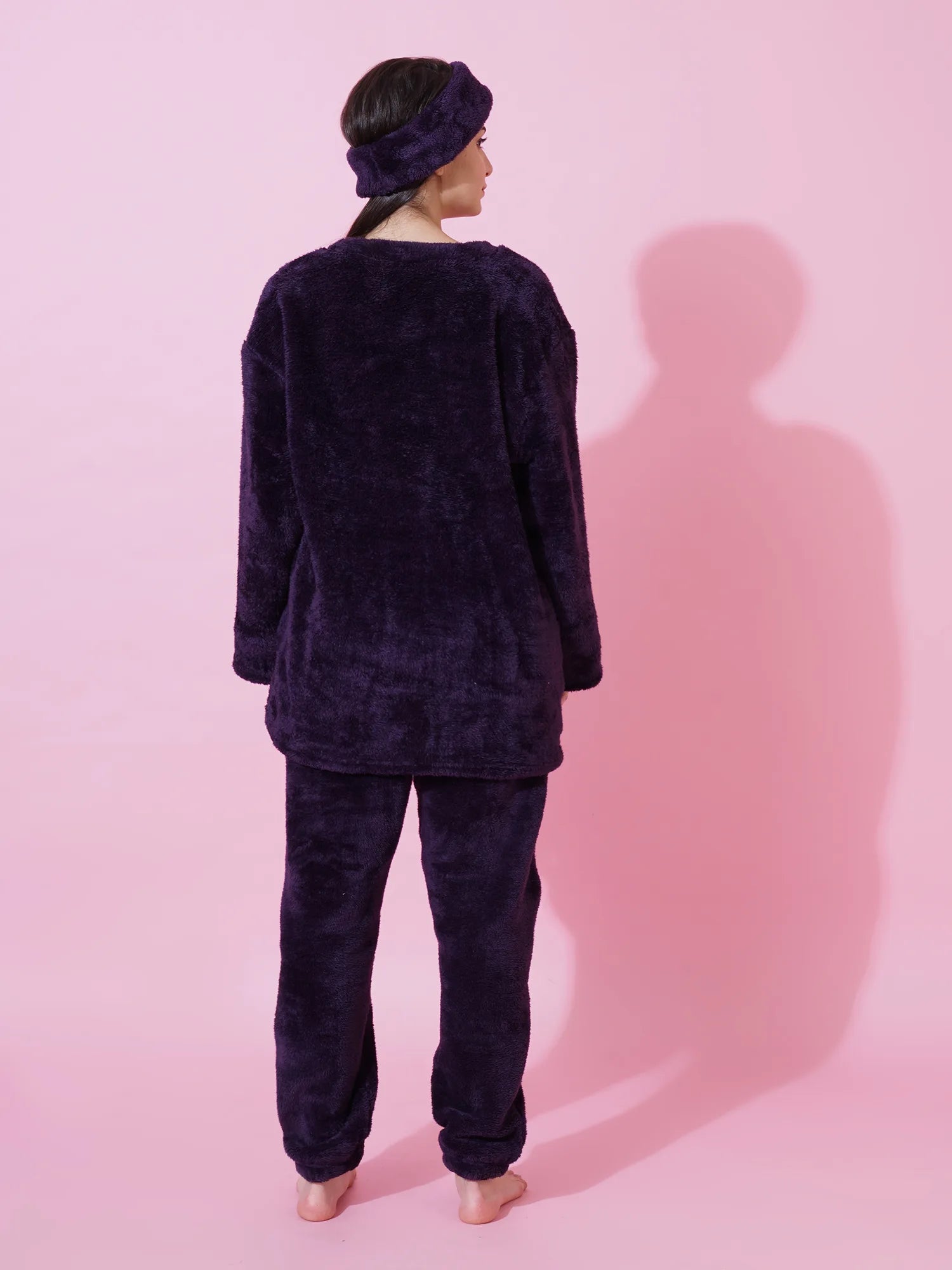 Midnight Purple Teddy Winter-Wear Set