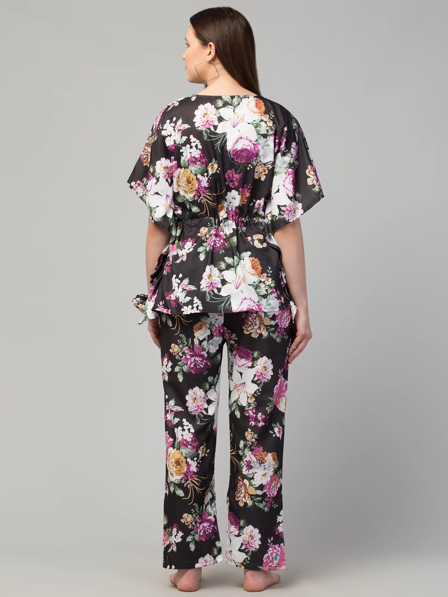 Midnight Blossom Kaftan Set