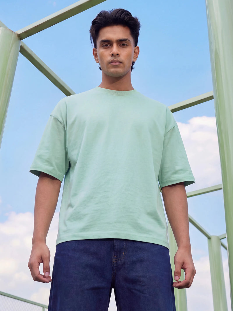 Mint Green Men's Oversized T-Shirt