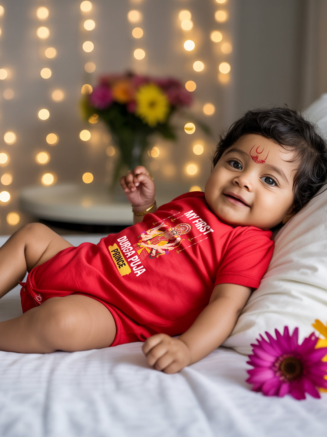 My First Durga Puja Baby Romper | Onesies w/ Custom Name