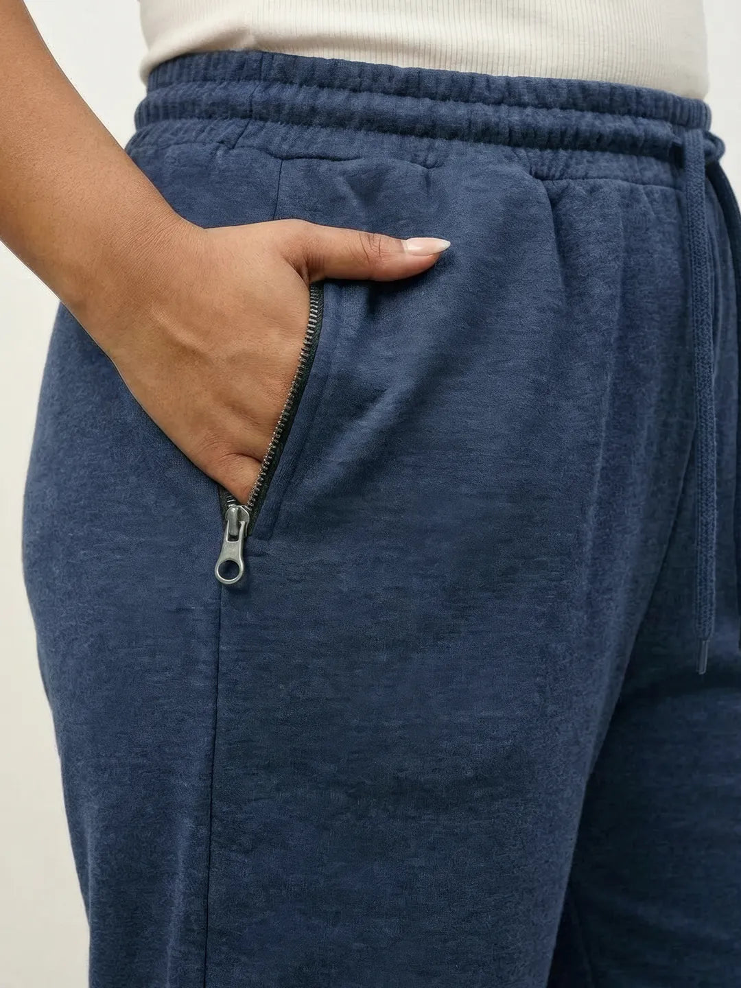 Navy Melange Straight-Fit Joggers