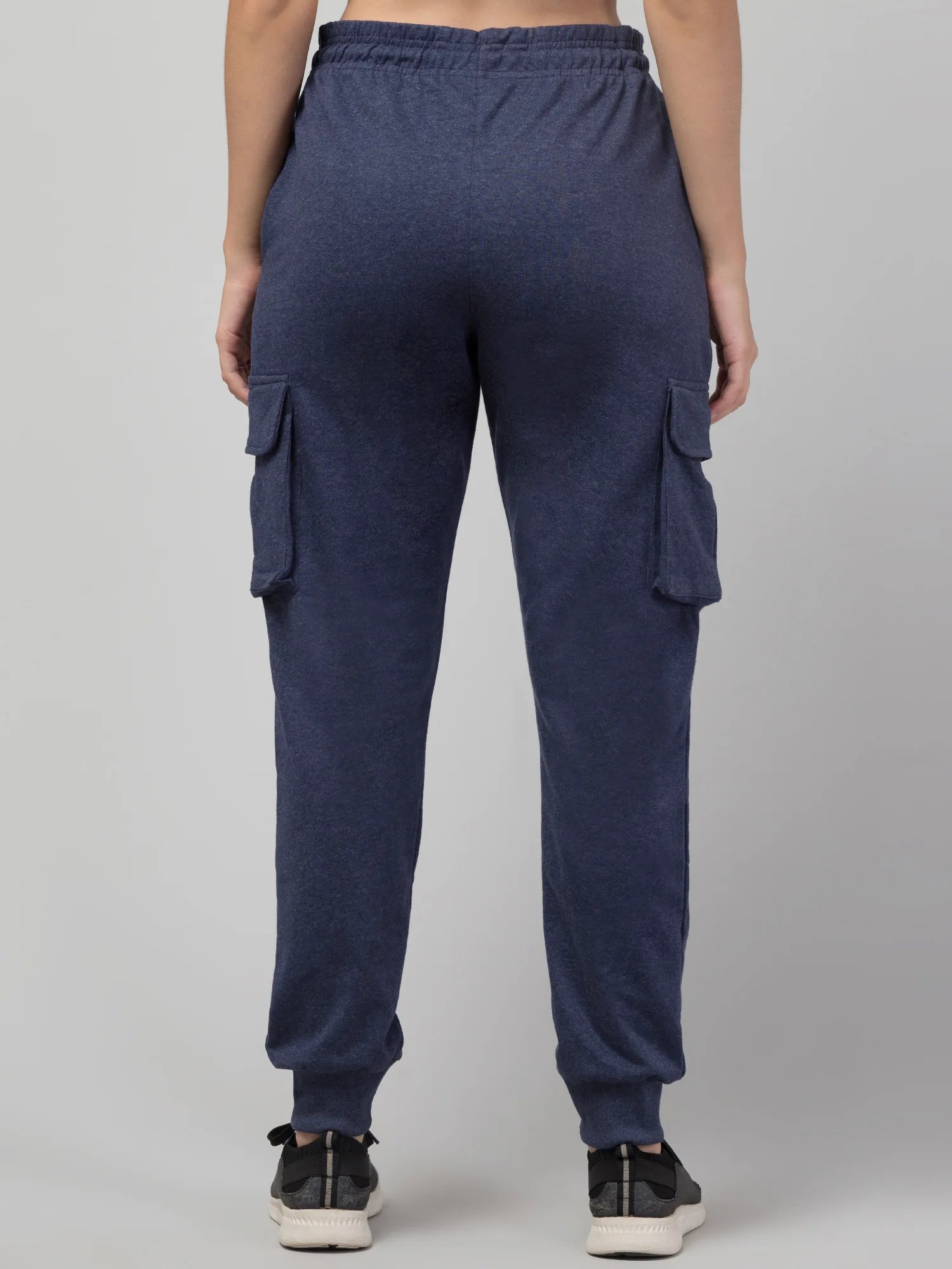 Navy Melange Joggers w/ Box Pockets