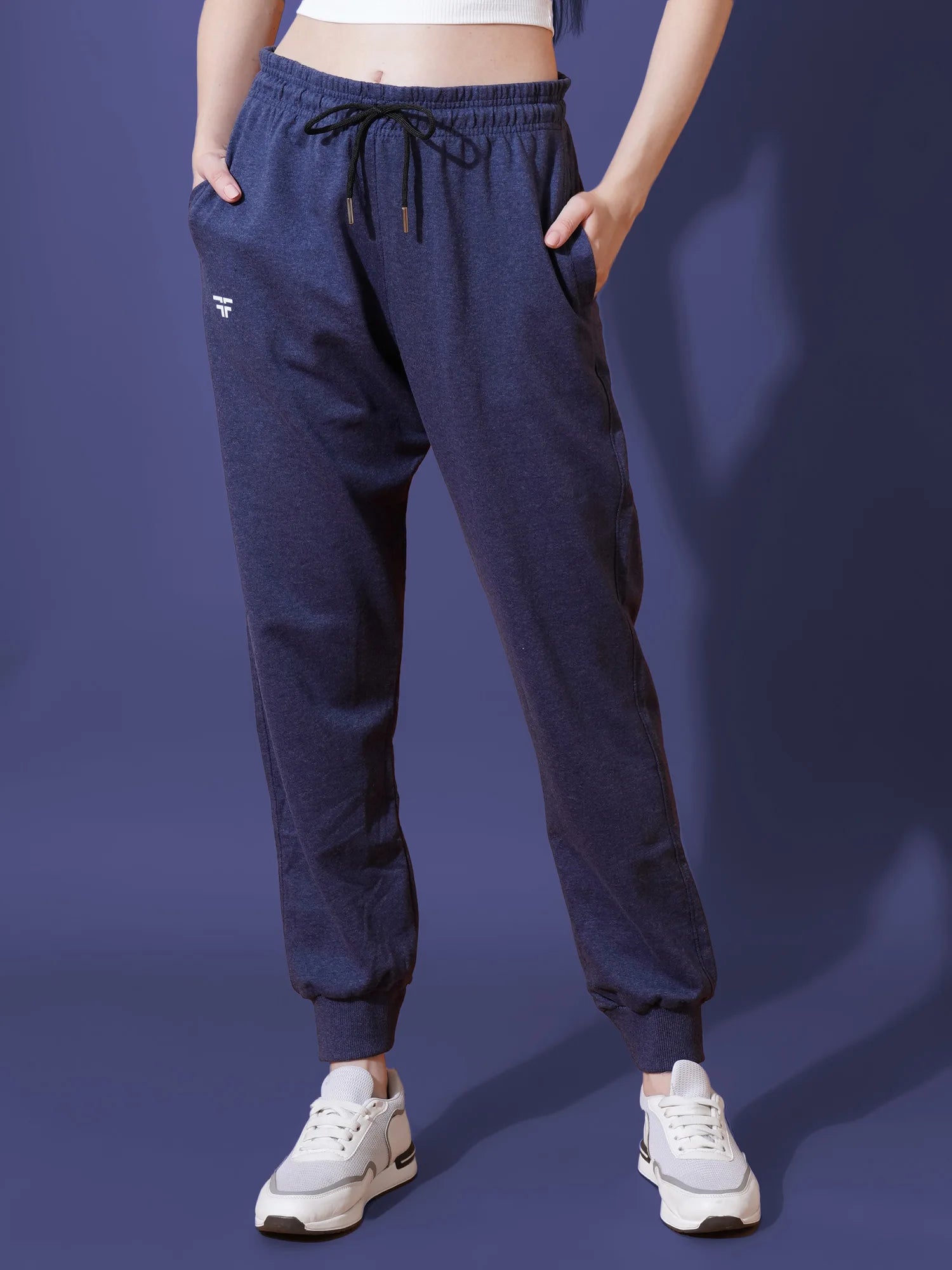Navy Melange Joggers
