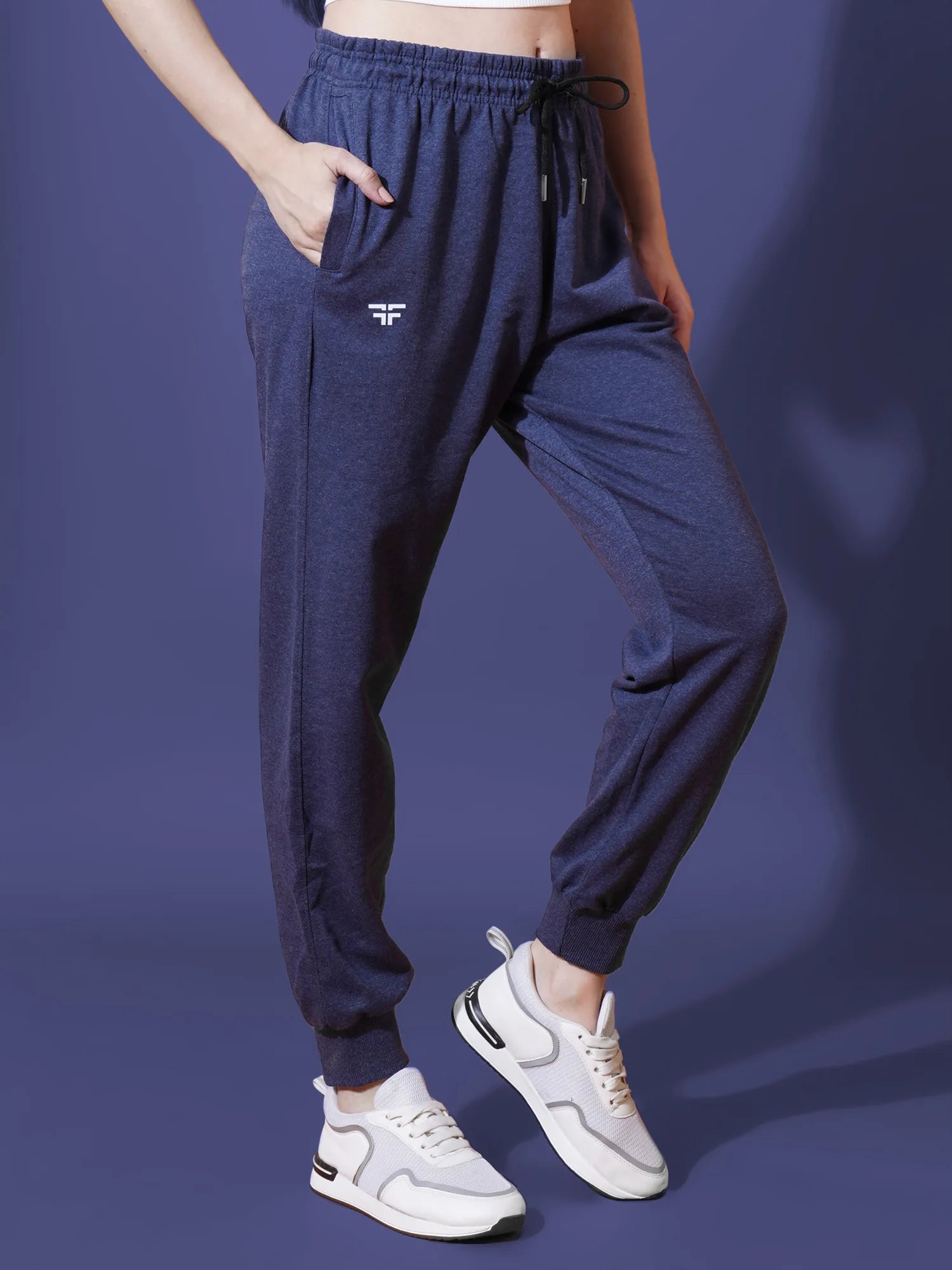 Navy Melange Joggers