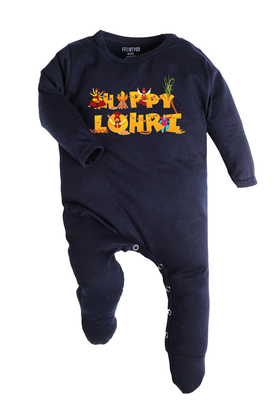 Happy Lohri (Bhangra) Baby Romper | Onesies