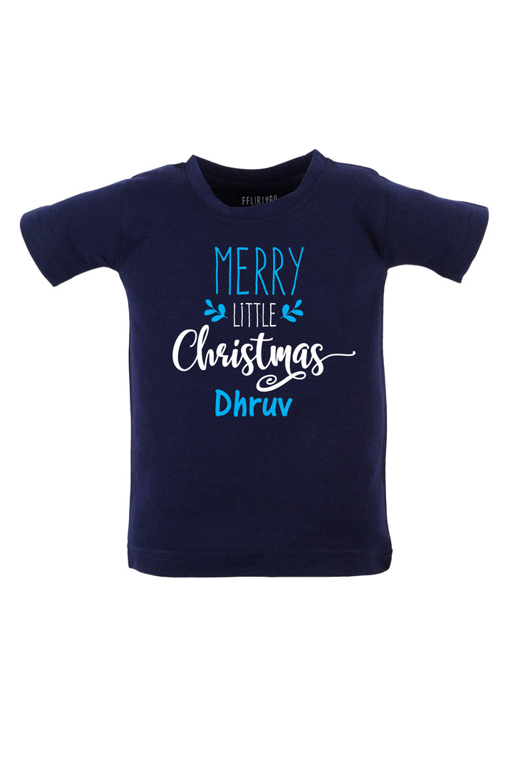 Merry Little Christmas Kids T Shirt w/ Custom Name