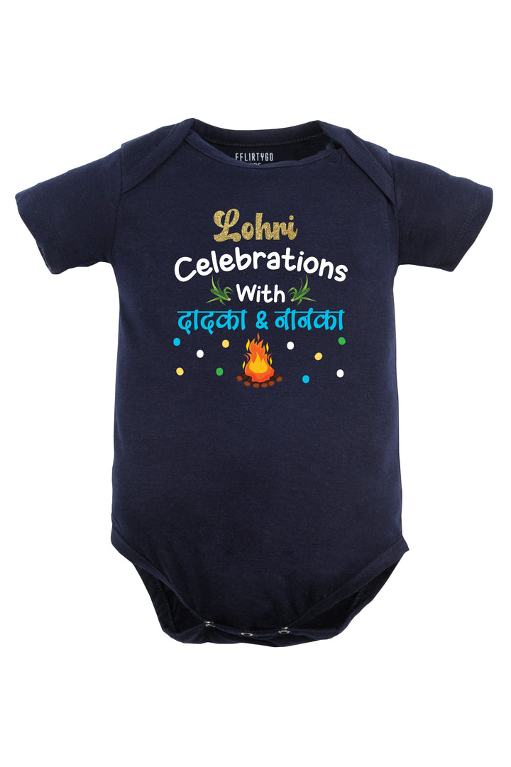 Lohri Celebrations With Dadka & Nanka (Hindi) Baby Romper | Onesies