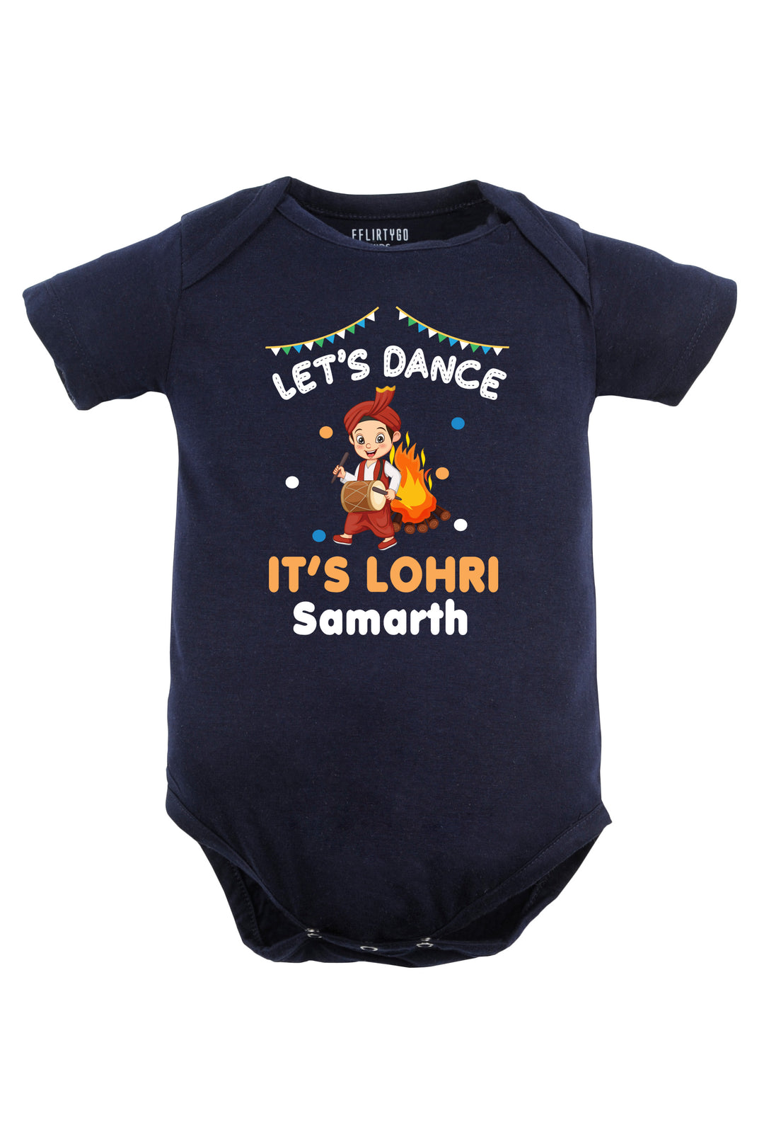 Let's Dance It's Lohri Baby Romper | Onesies w/ Custom Name