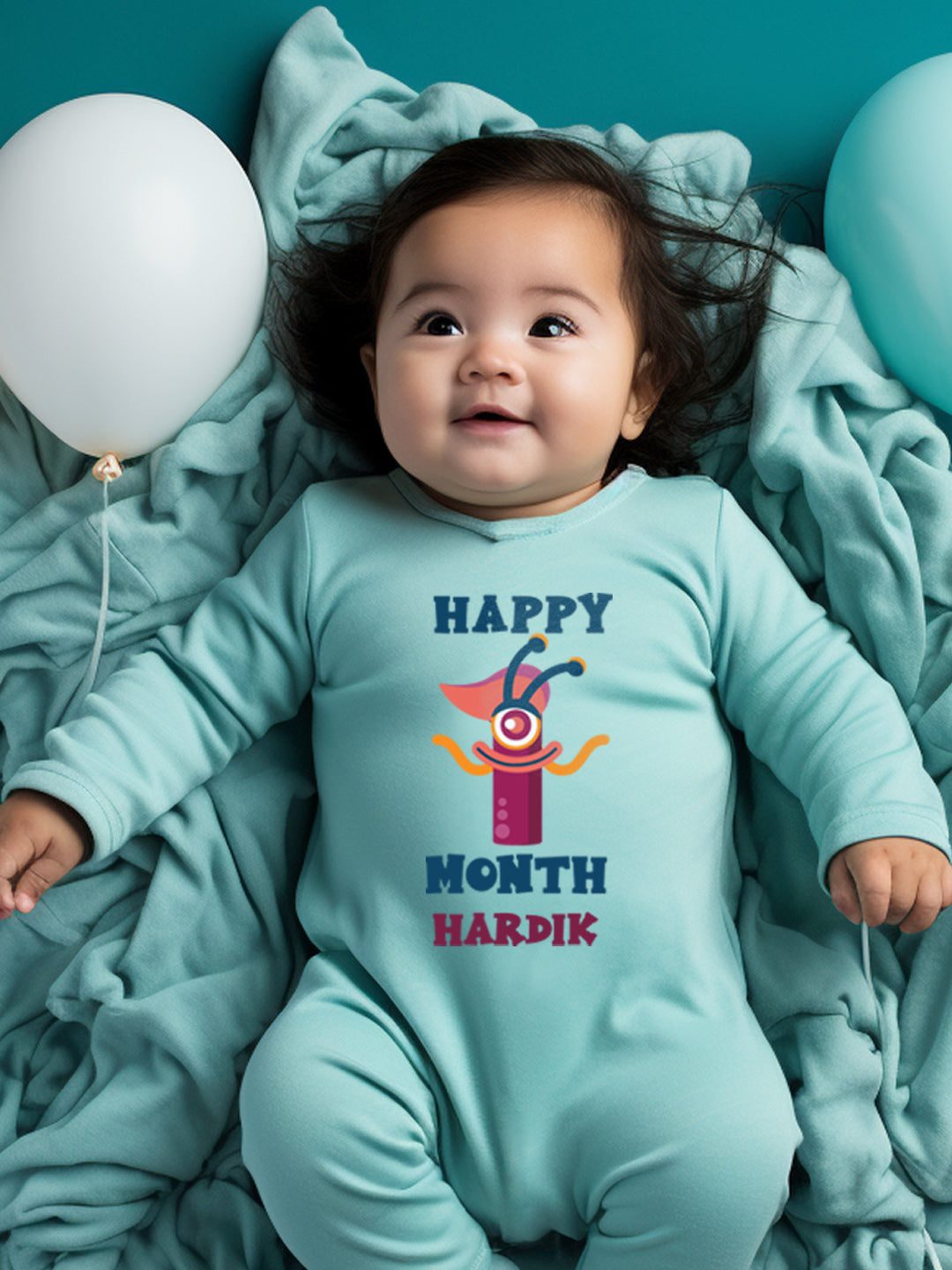 One Month Birthday Baby Romper | Onesies w/ Custom Name